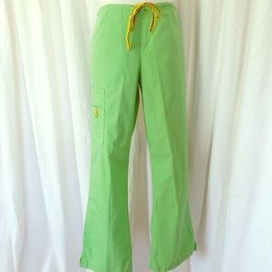 Wonder Wink lime green scrub pants